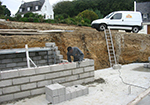 Réalisation des fondations à Saint-Aubin-de-Cretot
